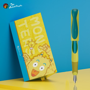 Set Picasso 601 - Little Monster - Stilou Galben-Verde si 2 cartuse cerneala