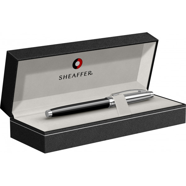 Stilou Sheaffer 100 Glossy Black & Brushed Chrome NT