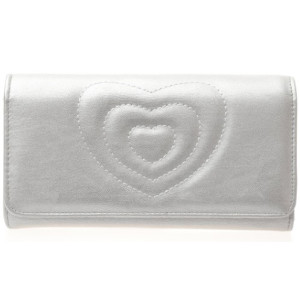 Portofel de Damă Heart Argintiu, 11x21x2 Cm Ella Icon