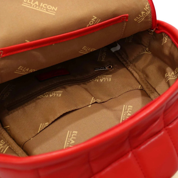 Rucsac Ella Icon de dama, Luxury, Rosu, 26.5x14x31.5 cm 2201