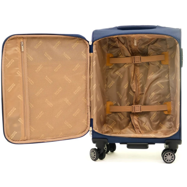 Troler Petra Textil Bleumarin 55x36x24 cm - Ella Icon