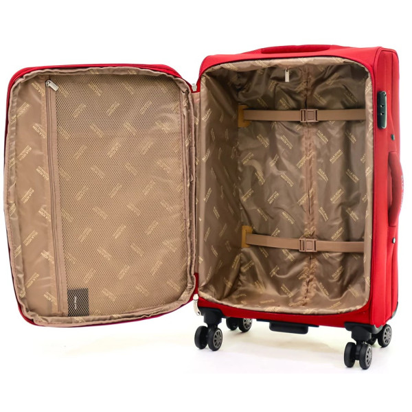 Troler Petra Textil Rosu 69x41x28 cm - Ella Icon