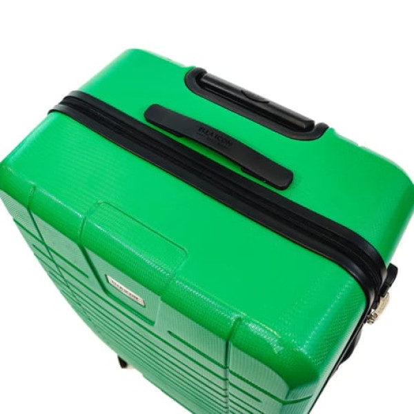 Troler Ella Icon Leaf cu 4 roti duble, ABS, 77x50x30 cm, verde