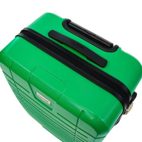 Troler Ella Icon Leaf cu 4 roti duble, ABS, 67x45x27 cm, Verde