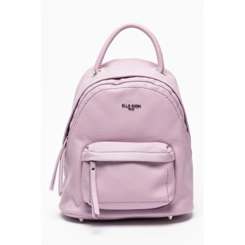 Rucsac de piele ecologică cu buzunar exterior Luana, Lila, Ella Icon