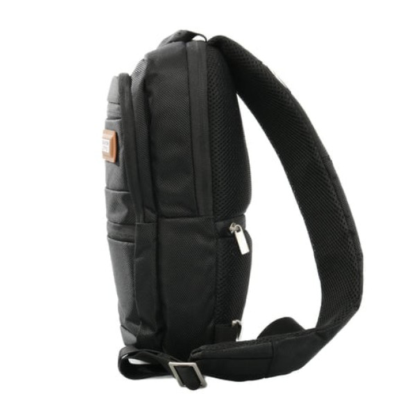 Geanta de umar crossbody, Atena, Negru, 38x22x8 cm