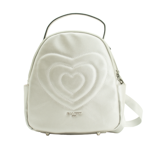 Rucsac De Damă Heart Argintiu Ella Icon