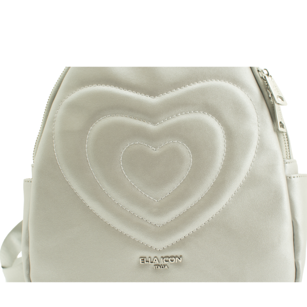 Rucsac De Damă Heart Argintiu Ella Icon