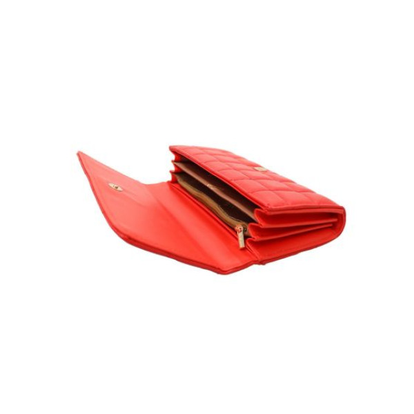 Portofel Ella Icon de damă, Luxury, Roșu, 20.5x10.5x2cm