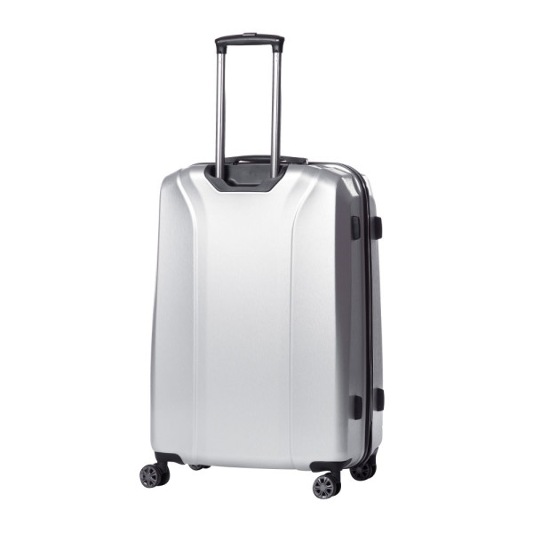 Troler Swank Argintiu 76X51X32 cm, policarbonat, 4 roți silențioase, cifru, 2 mânere retractabile Lamonza