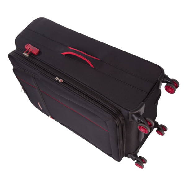 Troler Ultralight Negru cu Roșu 77x46x31 cm