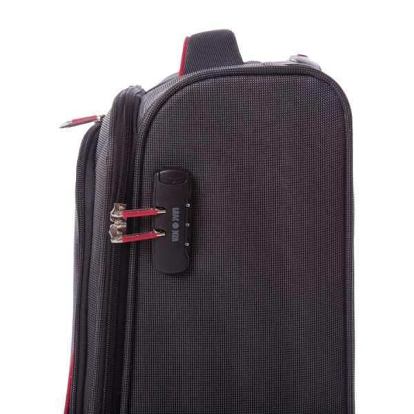 Troler Lamonza Cruise Gri/Rosu, 55x36x22 cm