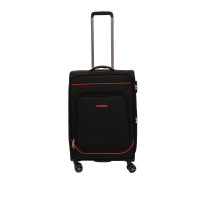 Troler Smiley, 68x42x25 cm, 3.5 kg, expandabil 30%, negru/roșu