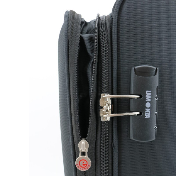 Troler Kai 79x48x31 cm, 3.4 kg, expandabil 30%, negru Lamonza