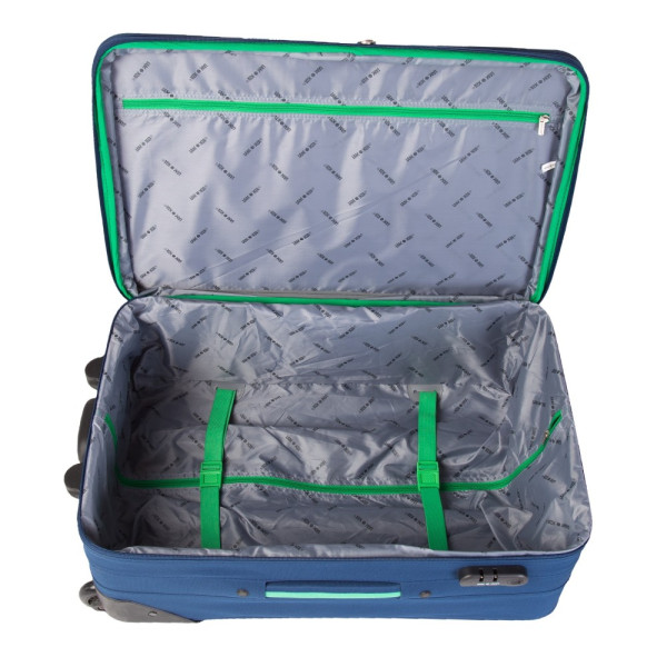 Troler Navy Albastru cu Verde 64x41x24cm