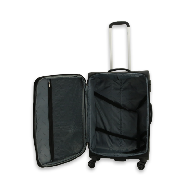 Troler Kai 69x43x28 cm, 2.9 kg, expandabil 30%, negru Lamonza