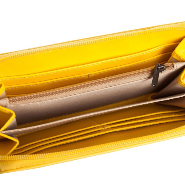 Portofel dama Amber 20x10x2.5 cm galben