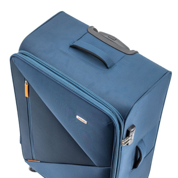 Troler Kai 79x48x31 cm, 3.4 kg, expandabil 30%, albastru Lamonza