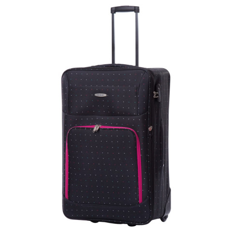 Troler Lamonza Aspire, Negru/Fucsia, 74x46x26 cm