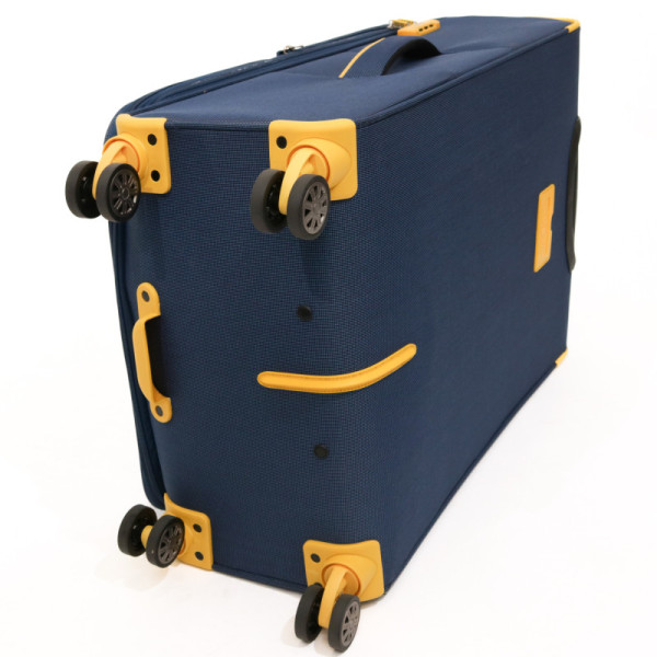 Troler Cruise Lamonza 68x41x26 cm, 3 kg, expandabil 30%, bleumarin/galben