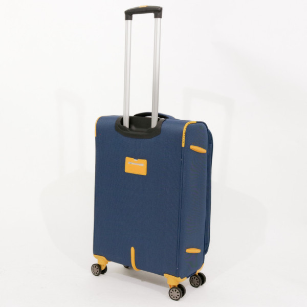 Troler Cruise Lamonza 68x41x26 cm, 3 kg, expandabil 30%, bleumarin/galben