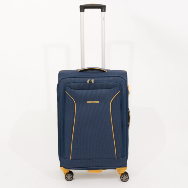 Troler Cruise Lamonza 68x41x26 cm, 3 kg, expandabil 30%, bleumarin/galben