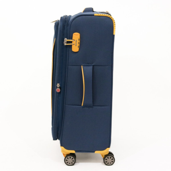 Troler Cruise Lamonza 68x41x26 cm, 3 kg, expandabil 30%, bleumarin/galben