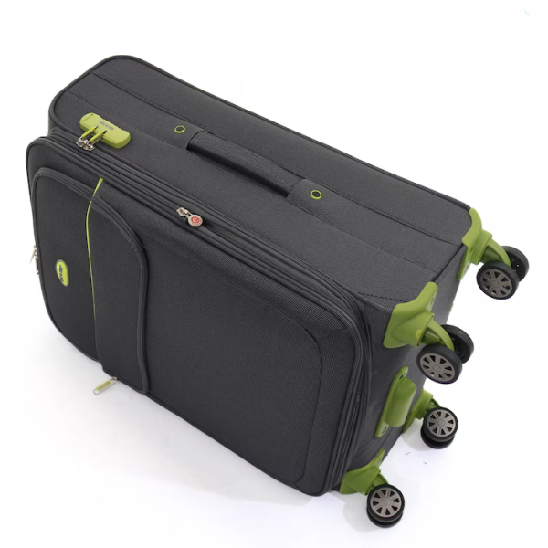 Troler Lamonza Superlight 68x41x26 cm, 3.1 kg, expandabil 30%, gri / verde