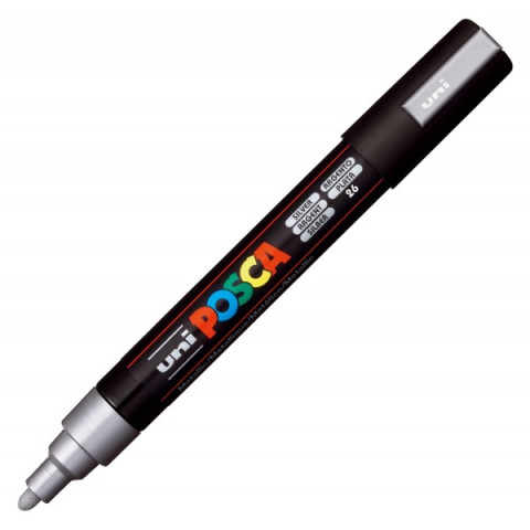 Marker Uni PC-5M Posca Argintiu M299