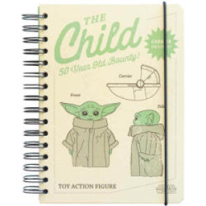 Agendă Star Wars The Child Yoda, A5, 90 de file, spirală exterioară, cu elastic și buzunar interior, produs licențiat