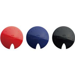 Ascuțitoare plastic simplă Ufo roșu-albastru-negru Faber-Castell