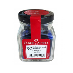 Cartușe Cerneală Mici Albastru 30 buc/borcan Faber-Castell