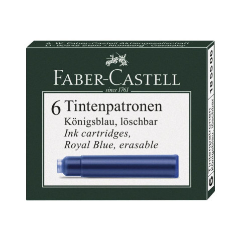 Cartușe Cerneală Mici Faber-Castell Albastru 6 buc/cutie