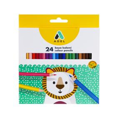 Creioane colorate 24 culori Adel