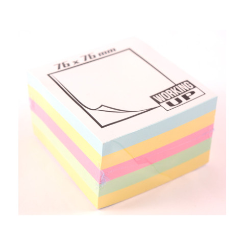 Cub notes adeziv WUP culori Pale 76X76 mm 500 coli