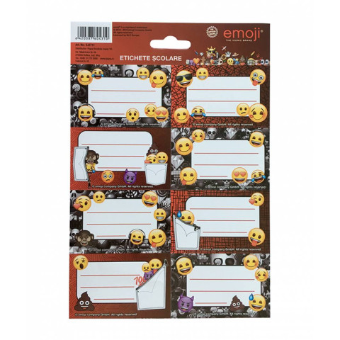 Etichete școlare 40/set Emoji Clasic