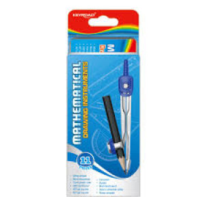 Trusă geometrie - Albastru Keyroad