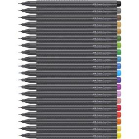 Liner 0.4mm Grip, negru Faber-Castell