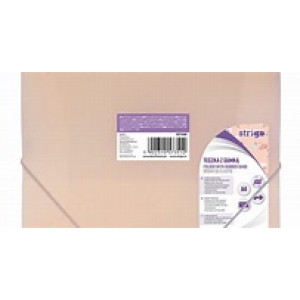 Mapă Strigo A4 cu elastic, PASTEL PIERSICĂ