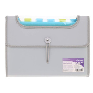 Mapă Strigo Plastic Extensibil A4 ,12 Compartimente, gri 