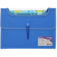 Mapă Strigo Plastic Extensibil A4, 6 Compartimente, albastru