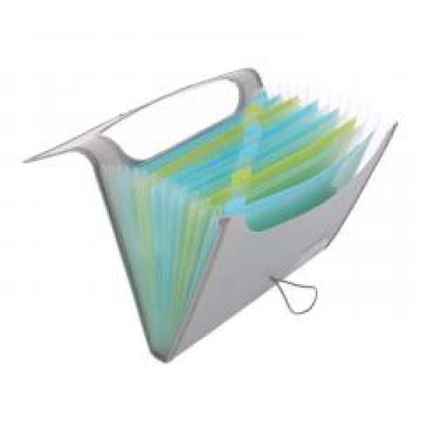 Mapă Strigo Plastic Extensibil A4, 6 Compartimente, gri