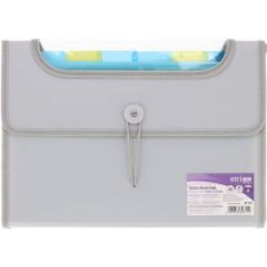 Mapă Strigo Plastic Extensibil A4, 6 Compartimente, gri