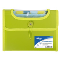 Mapă Strigo Plastic Extensibil A5 6 Compartimente Verde