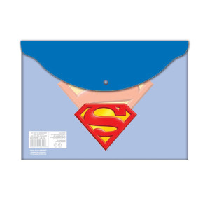 Mapă plastic cu buton A4, Superman