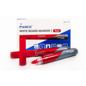 Marker whiteboard Marco roșu vârf rotund 8600