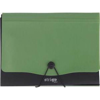 Mapă Strigo PP, A4, 13 compartimente, închidere cu elastic, clips metalic,verde închis Mapă Strigo PP, A4, 13 compartimente, închidere cu elastic, clips metalic,verde închis