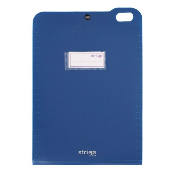 Organizator Strigo, PP, A4, vertical, 5 separatoare, închidere capsă, bleumarin 
