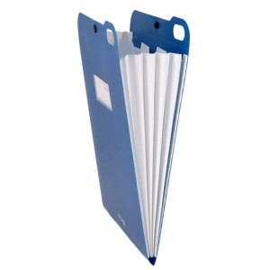 Organizator Strigo, PP, A4, vertical, 5 separatoare, închidere capsă, bleumarin 