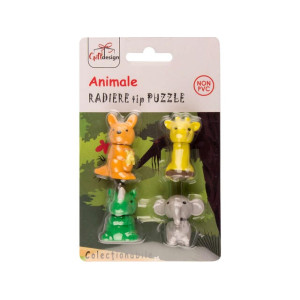 Radiere puzzle Gift Design set 4 bucăți, diverse modele